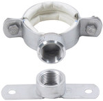 Two-piece pipe hanger Ø 40 mm, with wall mounting