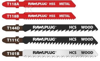 ein Satz RAWLPLUG-Sägeblätter für Holz und Metall