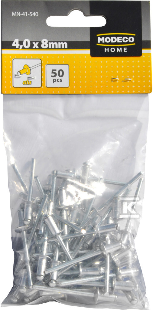 4.0x8 mm rivets 50 pcs. - MN-41-540