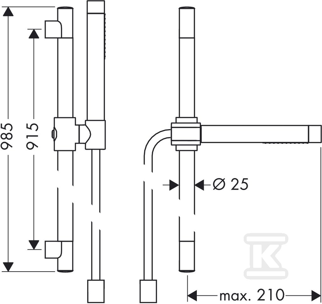 Zestaw prysznicowy Hansgrohe Axor Axor - 27980000