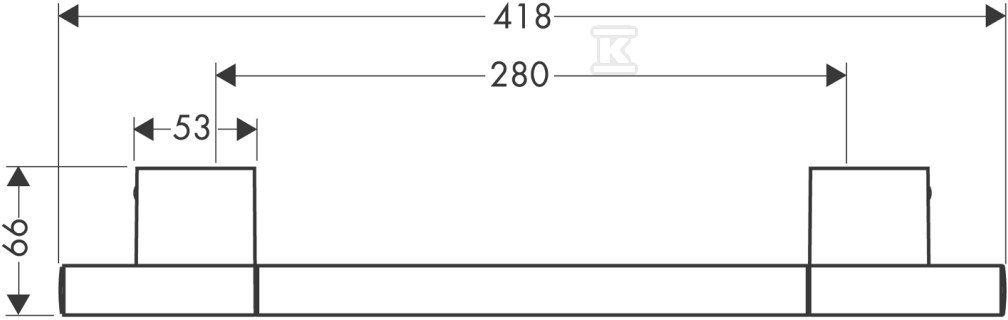 Ручка Hansgrohe AXOR Uno 2 - хром - 41530000
