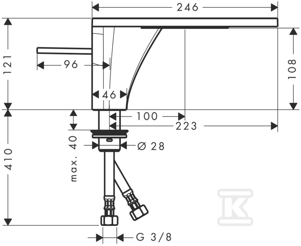 Bateria umywalkowa Hansgrohe Axor - 18010000