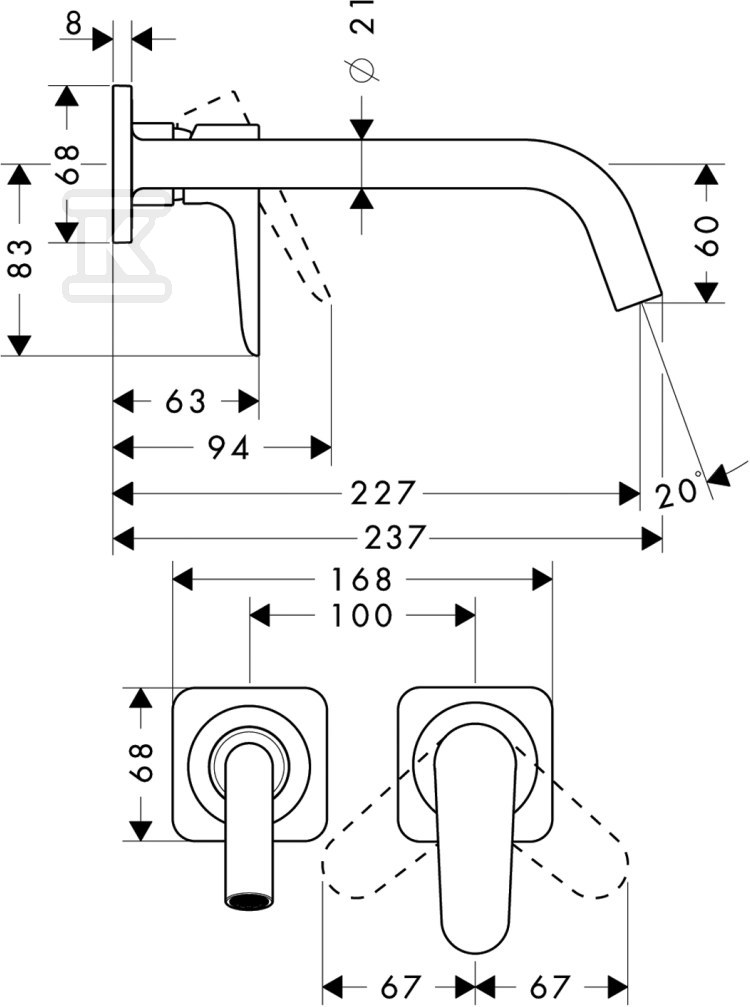 Bateria umywalkowa Hansgrohe Axor - 34116000