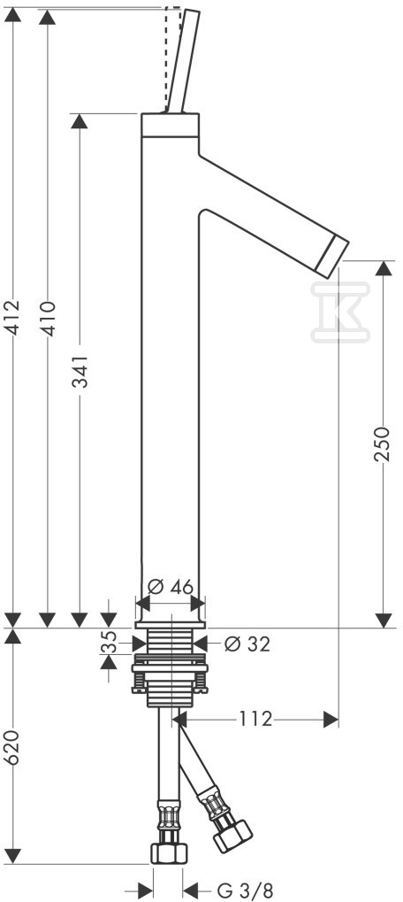 Bateria umywalkowa Hansgrohe Axor - 10129000