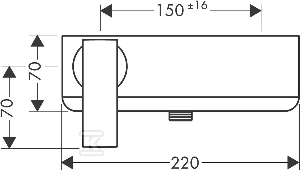 Bateria prysznicowa Hansgrohe Axor - 39600000