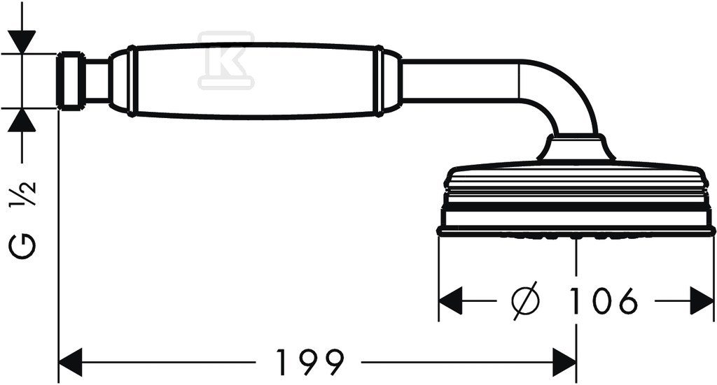 Główka prysznicowa Hansgrohe Axor - 16320000