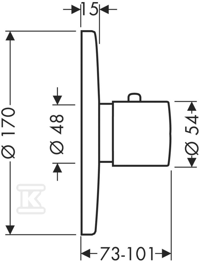 Bateria termostatowa Hansgrohe Axor Uno - 38375000