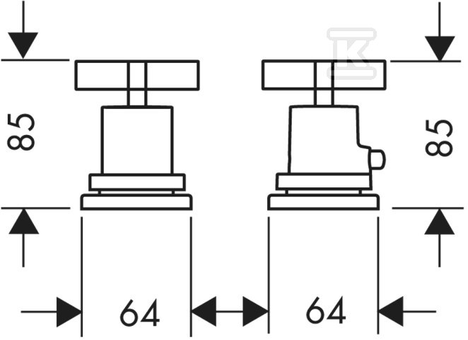 Element zewnętrzny Hansgrohe Axor - 39480000