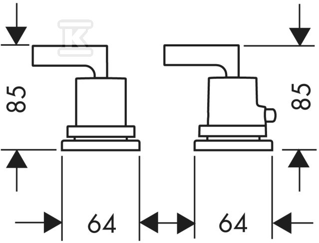 Element zewnętrzny Hansgrohe Axor - 39482000