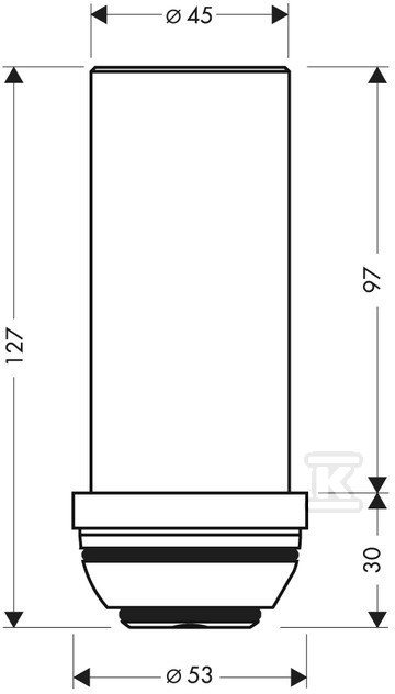 Element przedłużający Hansgrohe Axor do - 97686000