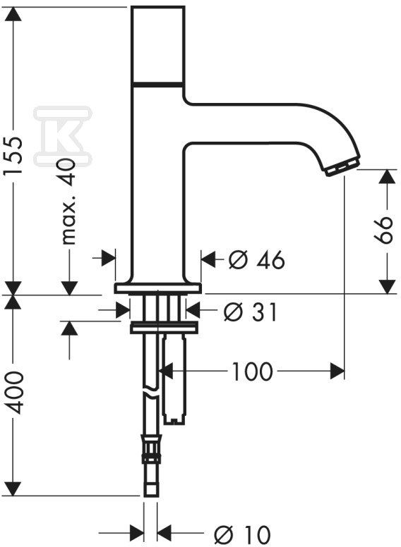 Bateria umywalkowa Hansgrohe Axor Uno 2 - 38130000