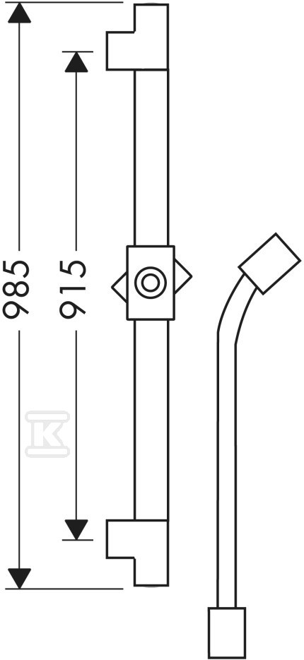 Hansgrohe AXOR Axor Starck shower set, - 27830000