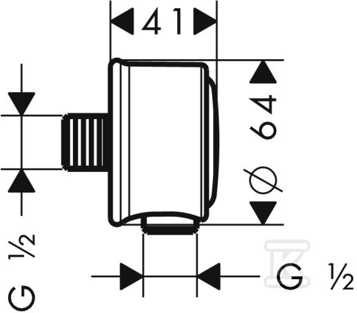 Złącze węża Hansgrohe Axor Fixfit de - 16884820