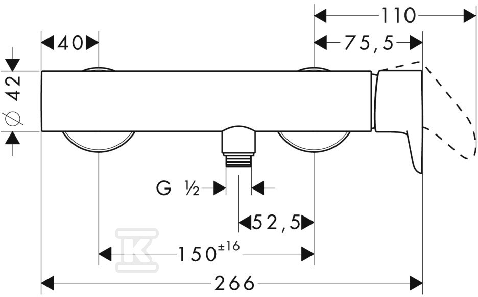 Bateria prysznicowa Hansgrohe Axor - 34620000