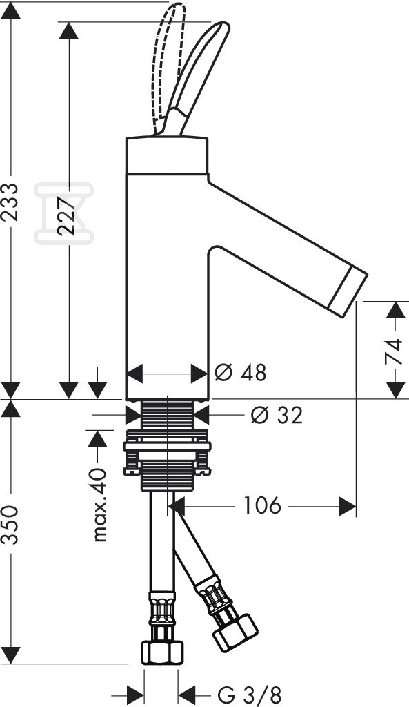 Bateria umywalkowa Hansgrohe Axor - 10018000