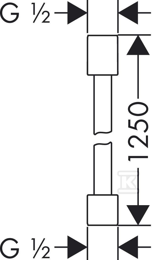 Wąż prysznicowy Hansgrohe Axor Starck - 28282000