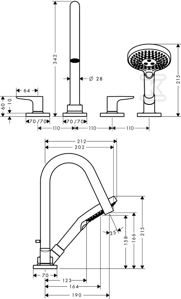 Element zewnętrzny Hansgrohe Axor - 34454000