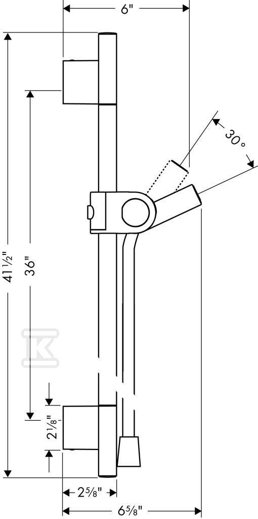 Drążek prysznicowy Hansgrohe Axor Uno 2 - 27989000