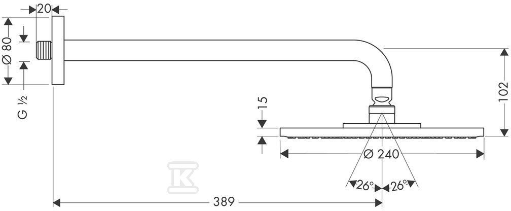 Душова лійка Hansgrohe Raindance Air fi - 27474000