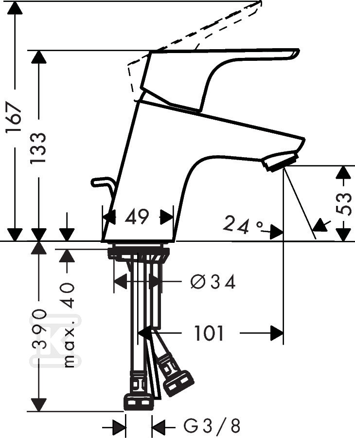 Hansgrohe Focus E2 slavina za umivaonik - 31730000