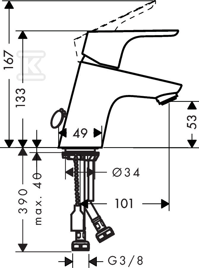 Bateria umywalkowa Hansgrohe Focus E2 - 31732000