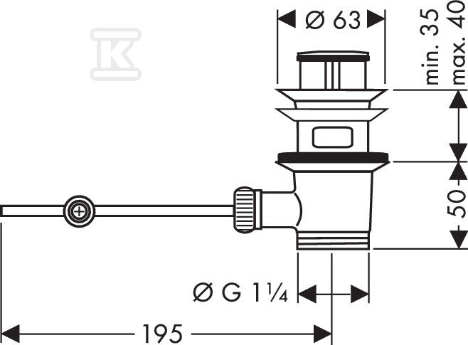 Зливна арматура Hansgrohe DN32 для - 94139000