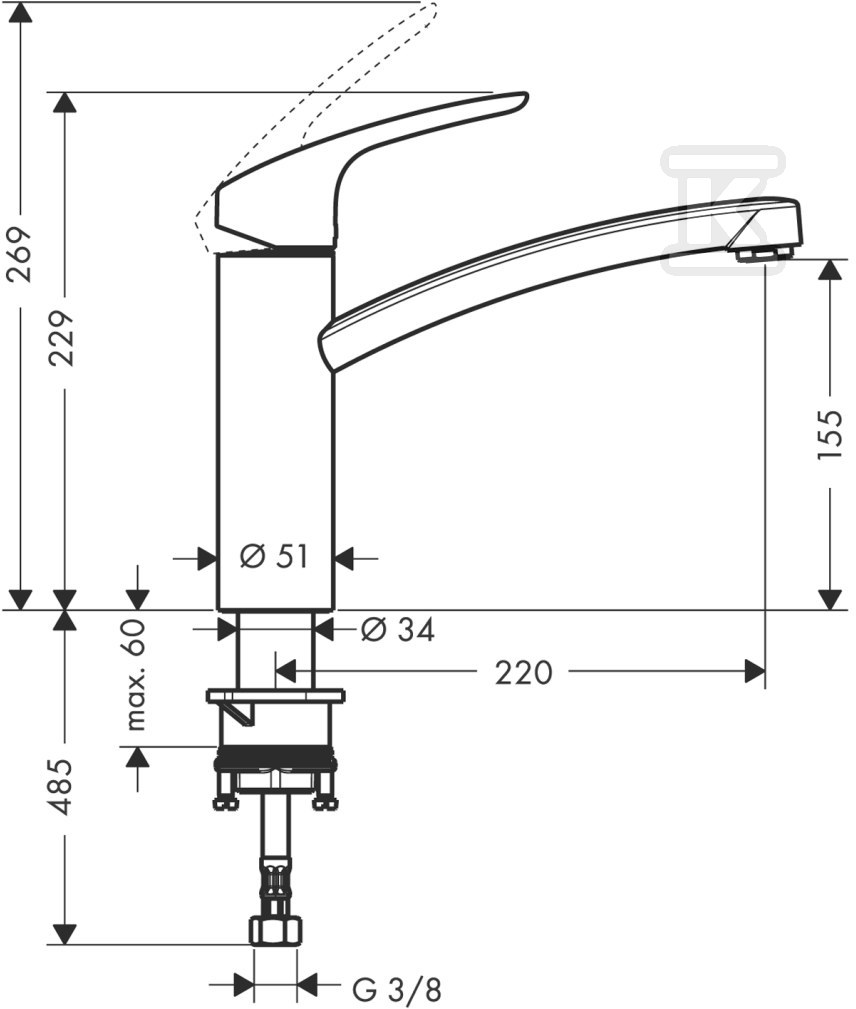 Bateria zlewozmywakowa Hansgrohe - 31806000