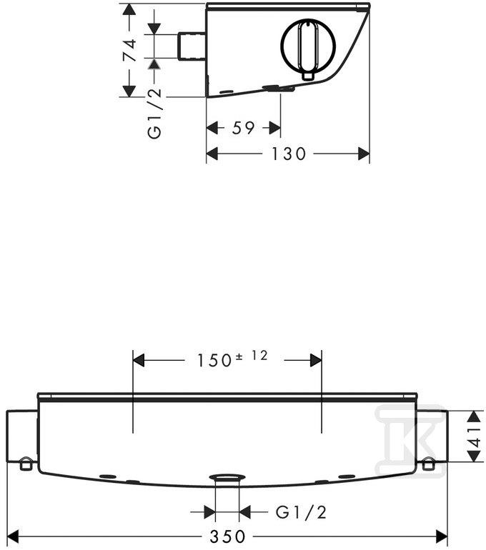 Термостатичний змішувач для душа - 13161000