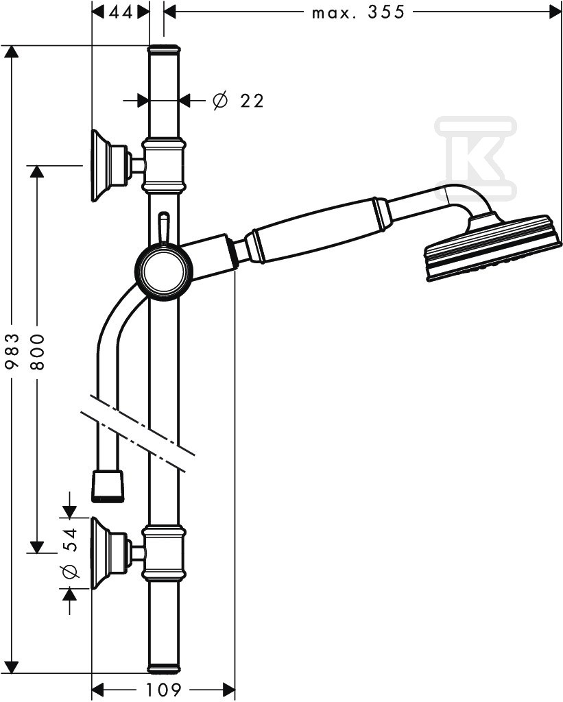 Zestaw prysznicowy Hansgrohe Axor - 27982820