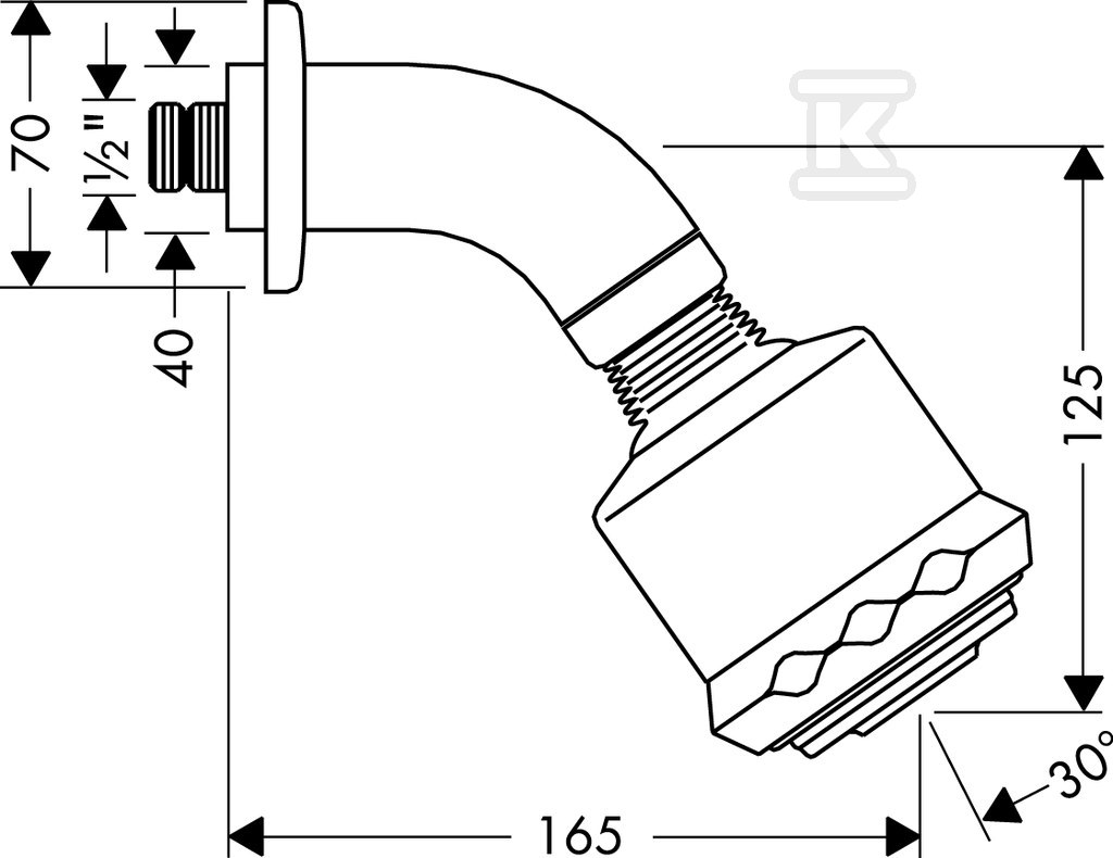 Верхній душ Hansgrohe Clubmaster з - 27475000