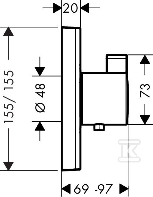 Bateria termostatyczna Hansgrohe - 15760000