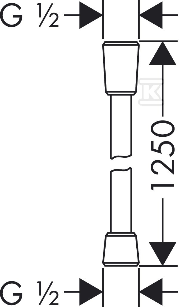 Hansgrohe Isiflex Brauseschlauch mit - 28272000