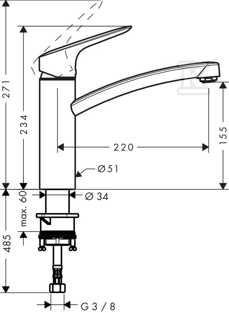 Hansgrohe Logis jednoručna samostojeća - 71832000