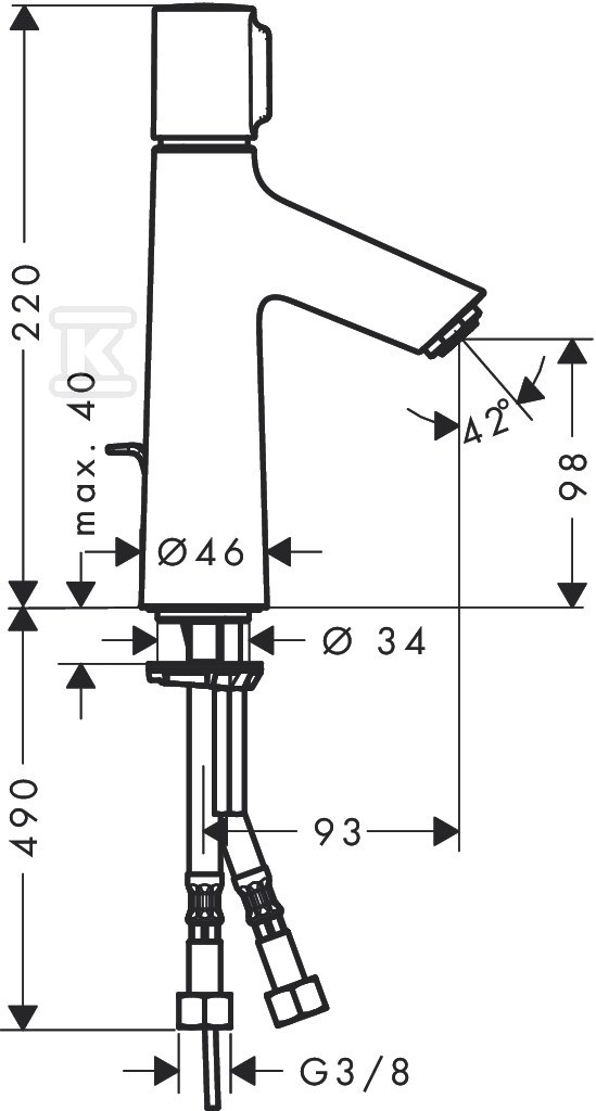 Bateria umywalkowa Hansgrohe Talis - 72042000