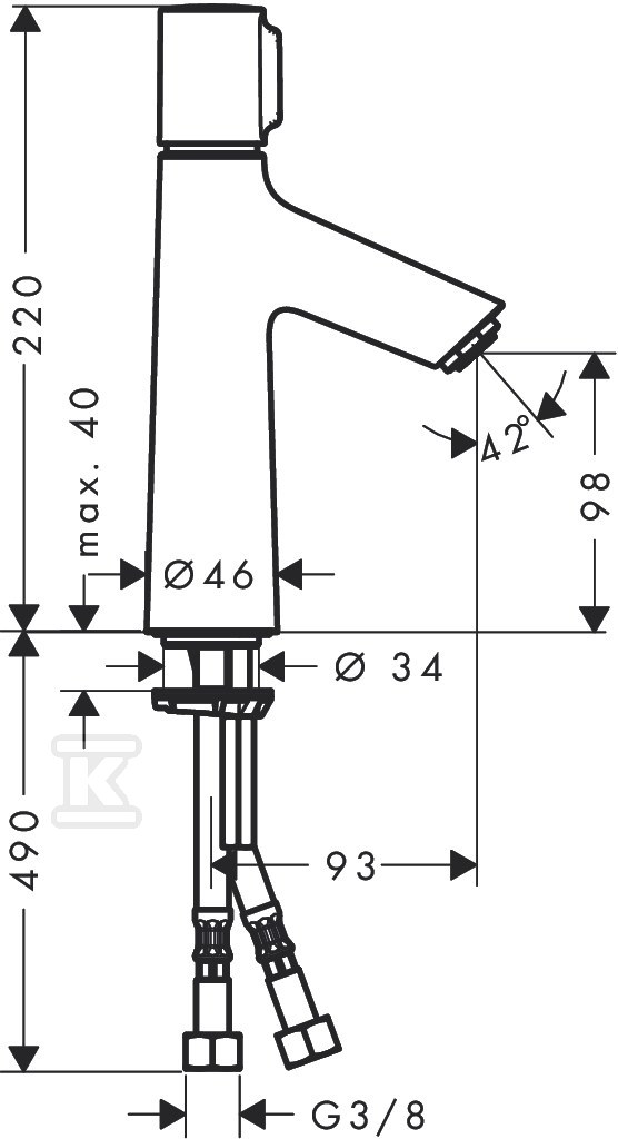 Bateria umywalkowa Hansgrohe Talis - 72043000