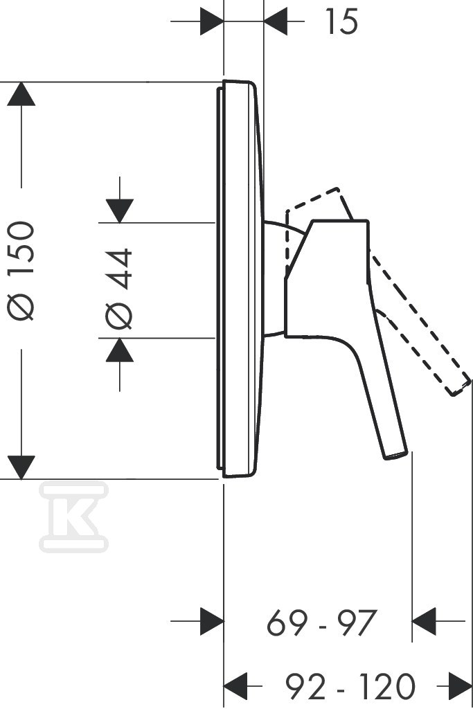 Bateria prysznicowa Hansgrohe Talis S - 72605000