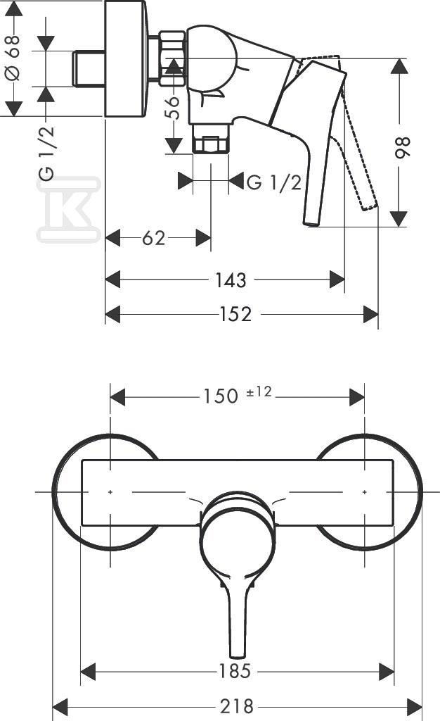 Bateria prysznicowa Hansgrohe Talis S - 72600000