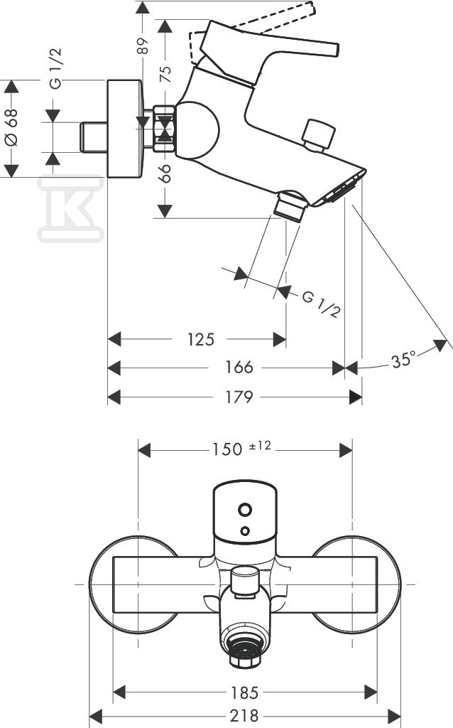 Bateria wannowa Hansgrohe Talis S - 72400000