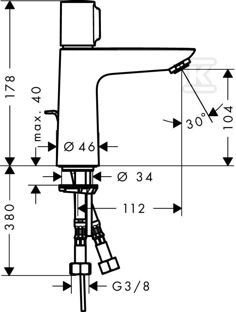 Bateria umywalkowa Hansgrohe Talis - 71750000