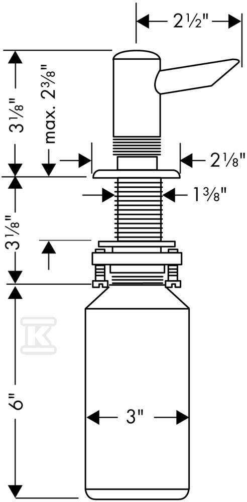 Dozownik mydła / płynu Hansgrohe Axor - 40418800