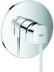 GROHE Plus Single lever tap to operate one water outlet, chrome, flush-mounted wall mounting, 46 mm ceramic head, metal rosette, metal lever