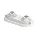 Rozeta Maskująca Podwójna Flamco HRDB 50 (Biała), do rur O 14-20 mm, Rozstaw 50 mm