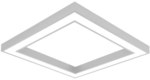 Oprawa zwieszana LED Geometric Kwadrat 680mm 60W 3000K 6630lm IP40, szary