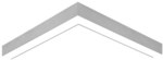 Oprawa systemowa LED Vip Corner 620mm 31W 3000K 2760lm OPAL IP20, szara