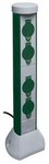 Garden pole 4xGS 16A 3p 230V, IP44 2 meters OWY 3x1mm2