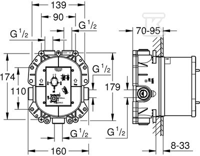 Element podtynkowy uniwersalny - 35500000