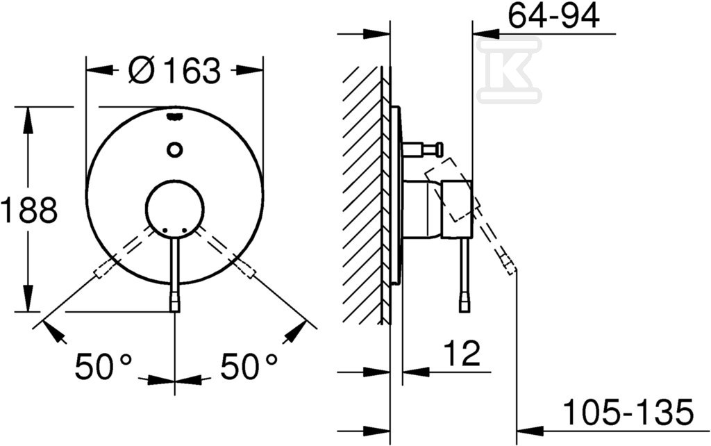 Essence - single lever bath mixer - 19285001