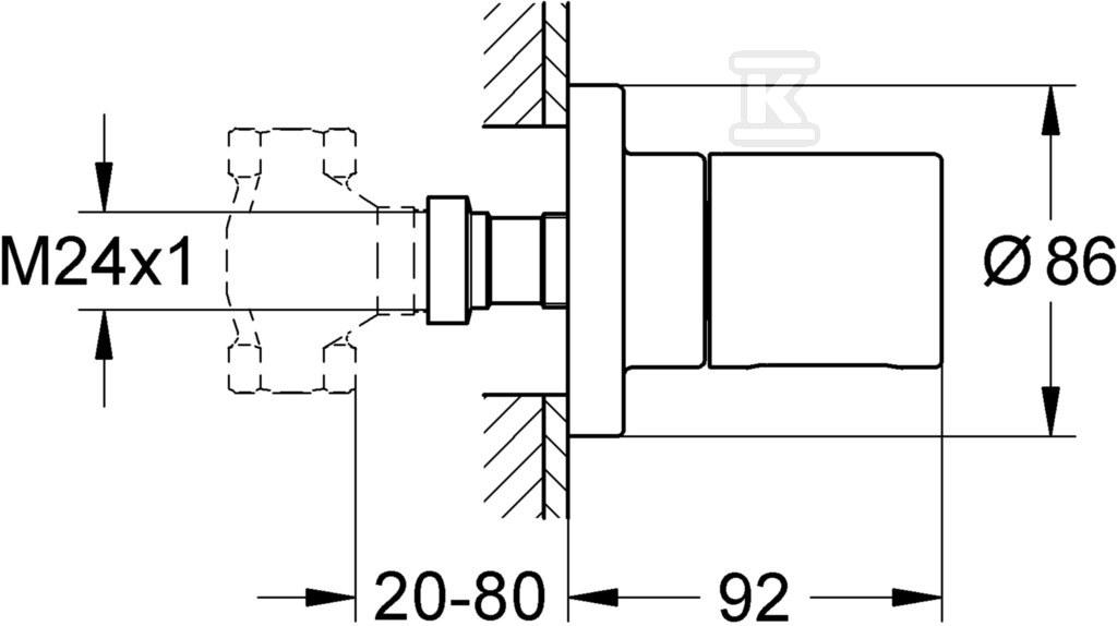 Grohtherm 3000 Cosmopolitan - external - 19470000