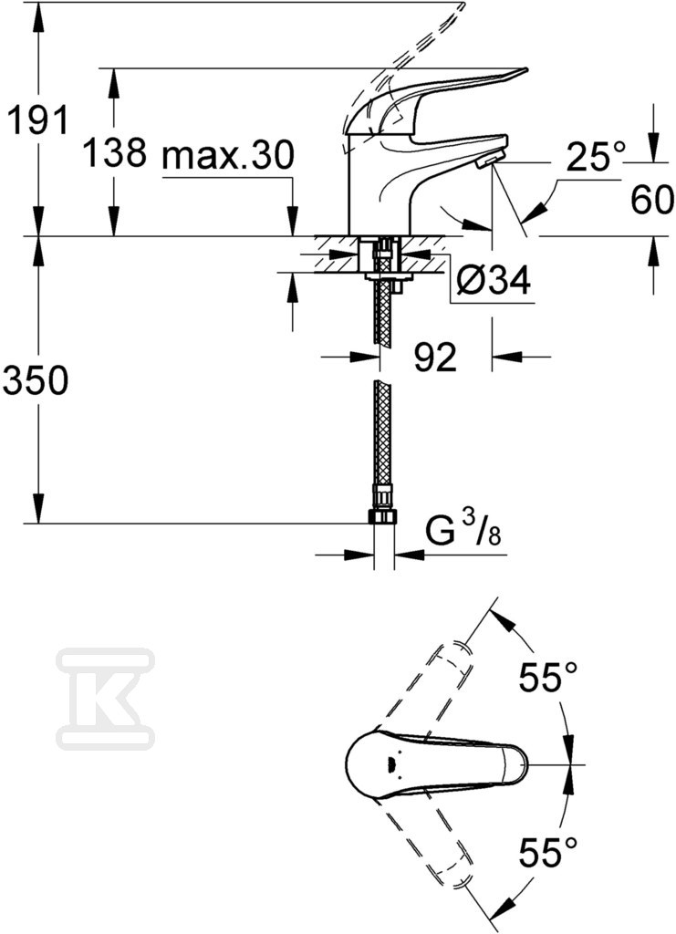 Euroeco Special - washbasin faucet - 32762000