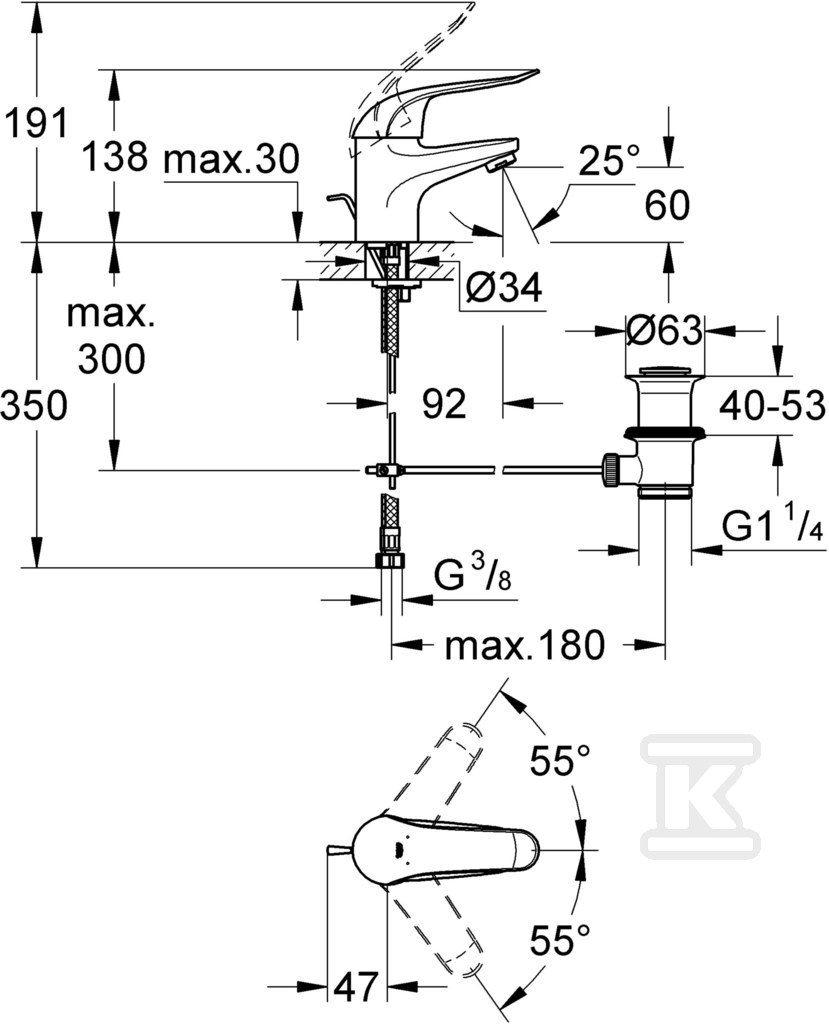 Euroeco Special - washbasin faucet - 32763000